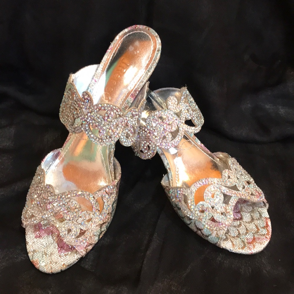“Frankie” Silver High Heels by J. Renee